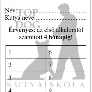 Kutyakiképzés - 10 alkalmas bérlet (A)